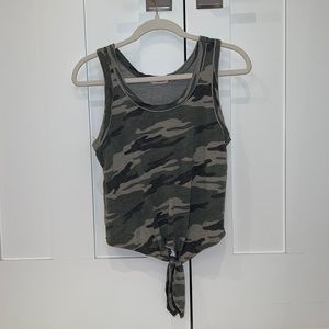 Camo Tank Top W/ Tie at Bottom